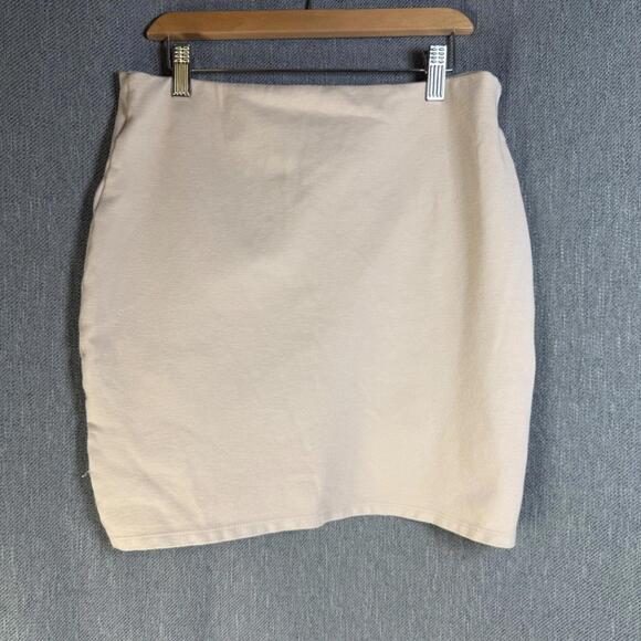 Sunday Best Aritzia Women's Size M Skirt Beige Mini Stretch‎ Pencil - Picture 2 of 7
